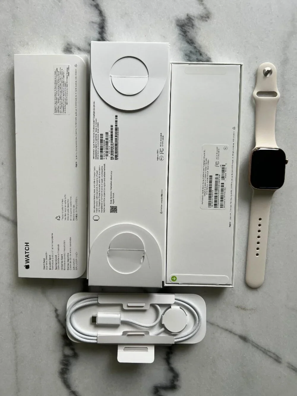 Apple Watch Series 10 GPS +Cellular 46mm Gold Titanium Case with Sport Band S/M